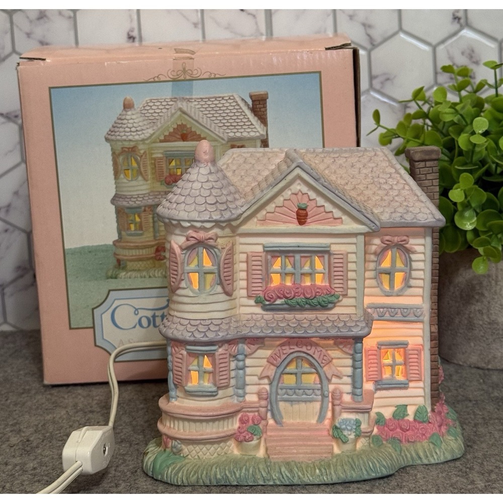 Cottontail Lane A Springtime Collection Of Cottages Lighted Victorian House 1991